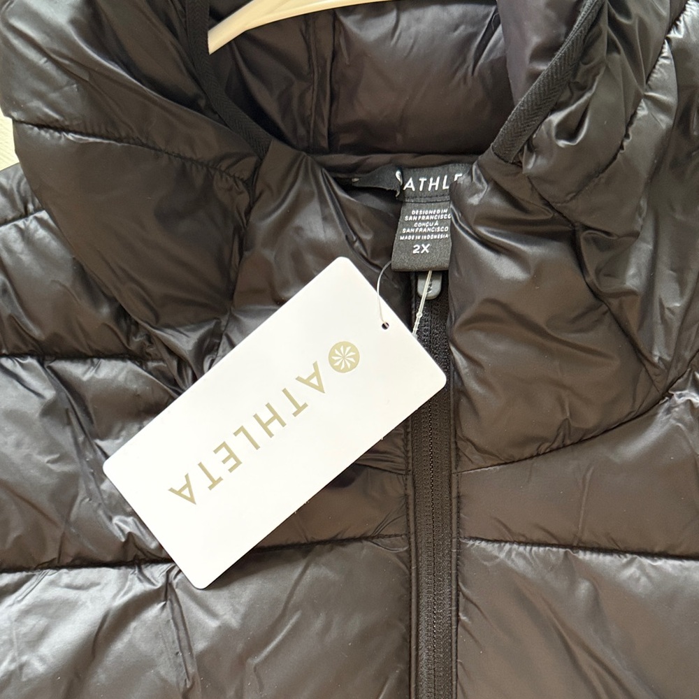 Athleta Black Packable Puffer Jacket - image 2